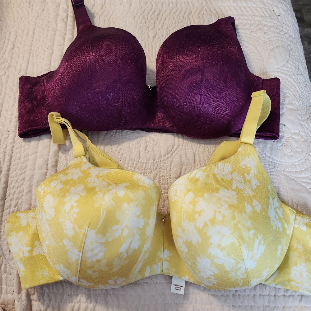 (2) Cacique Lightly Lined Balconette 38C